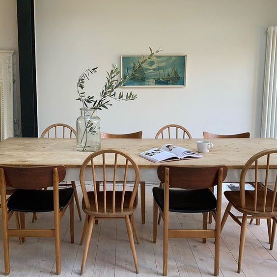 20 of the best vintage interiors in the UK. Eclectic vintage chairs around a dining table