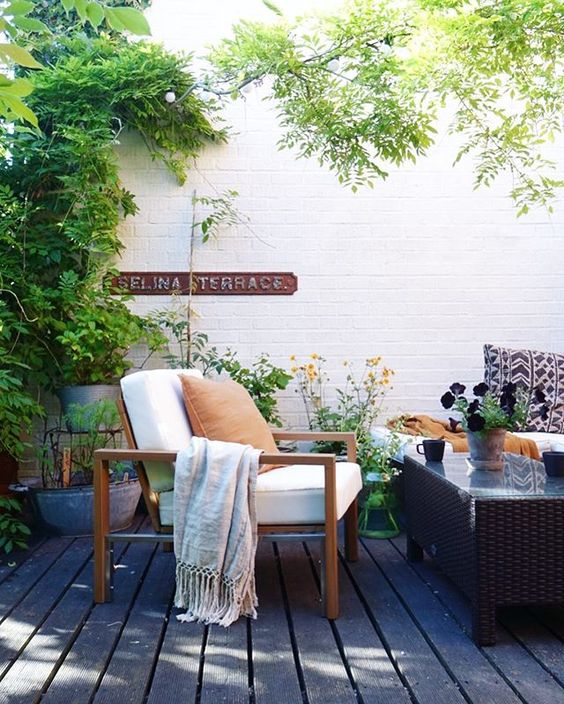 Garden style ideas from UK interior stylists. How to style with plants and outdoor furniture.