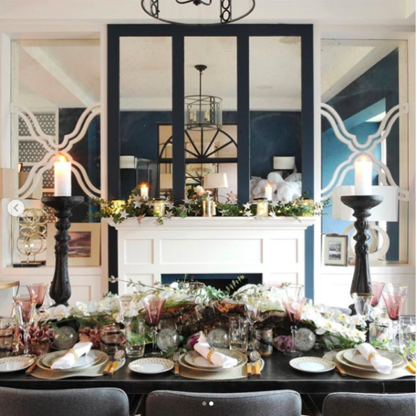 Beautifully styled Christmas tablescape