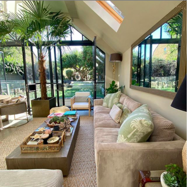 Lifestyle shot of a living room with bifolding doors