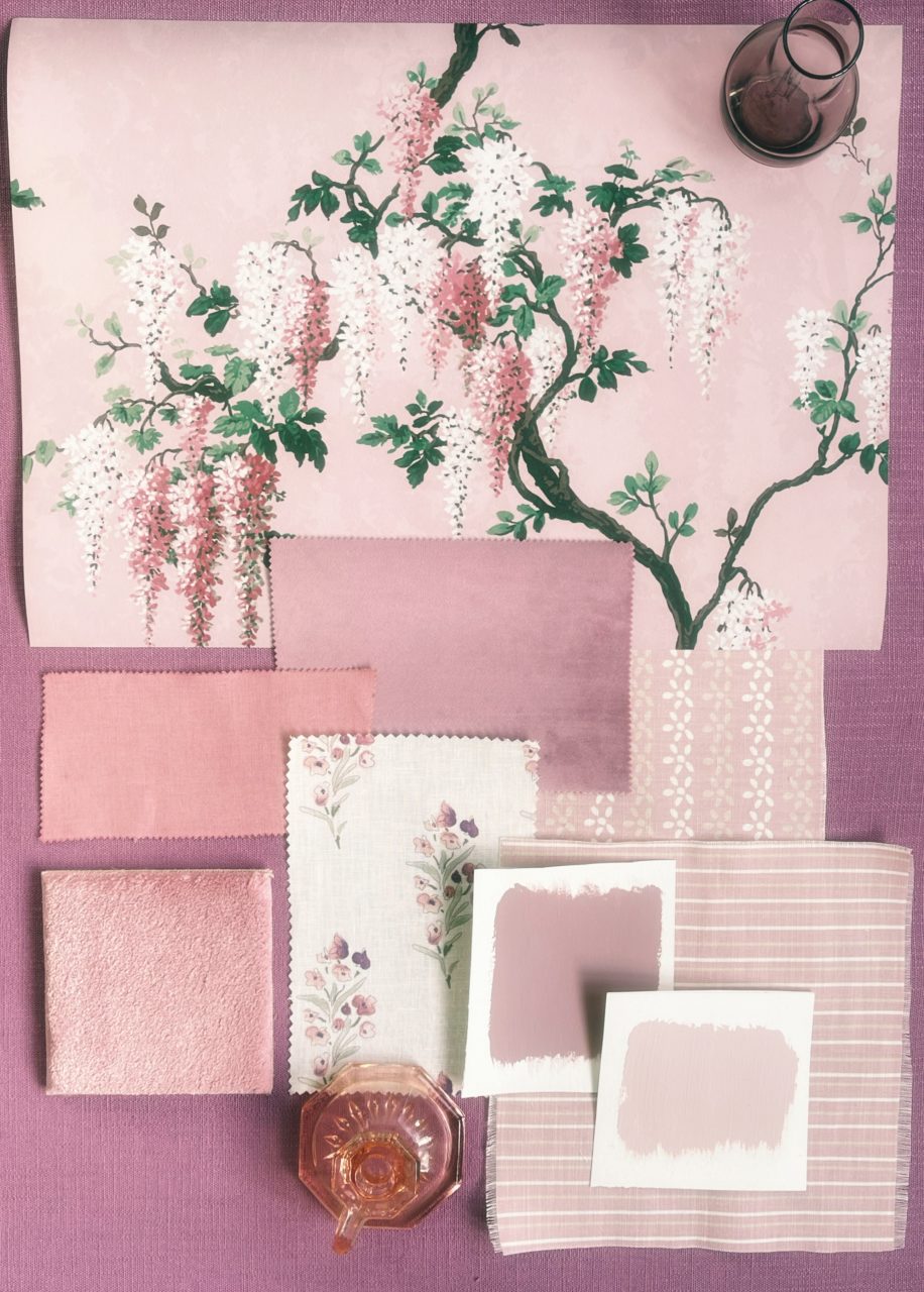 Pink bedroom moodboard to inspire rooms 