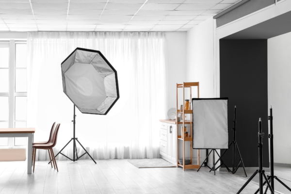 Image of photography equipment set up for a photoshoot