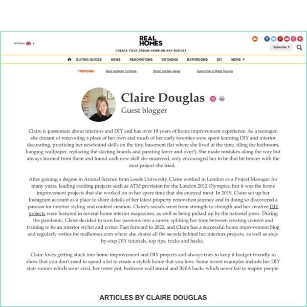 Claire Douglas Interior Stylist