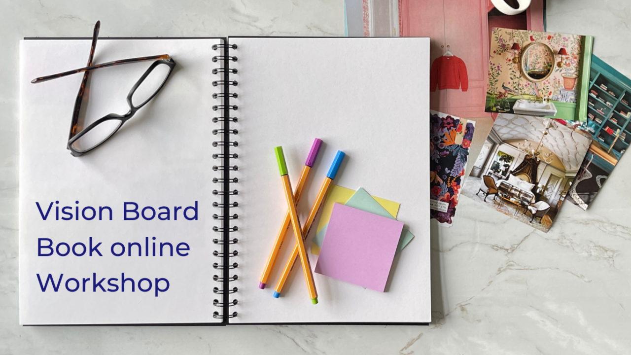 Learn how to set and achieve goals with our online vision board book workshop