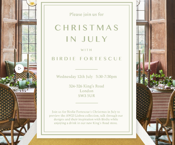 Birdie Fortescue – Christmas in July
