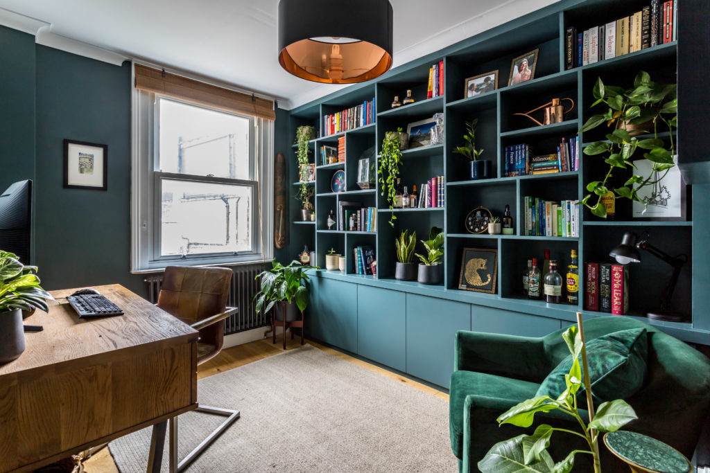 Blue study bookcase (Aboyne project )