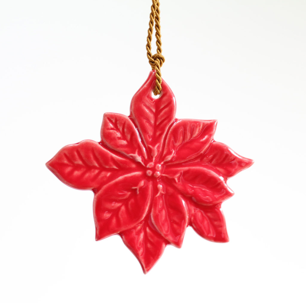 Ceramic Poinsettia Tree ornament