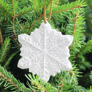Ceramic Snowflake Tree ornament 