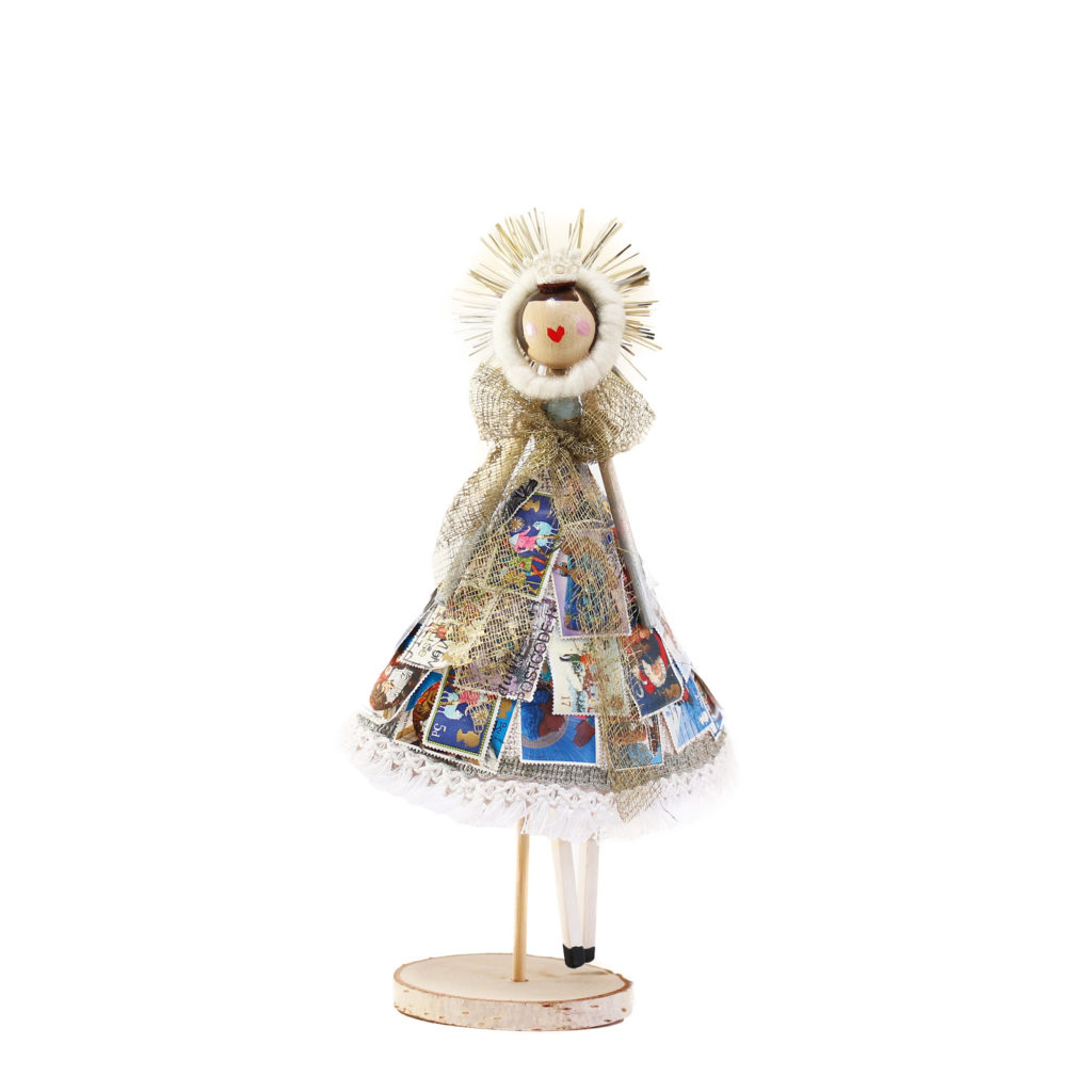 Miss Philately Tree Topper Doll