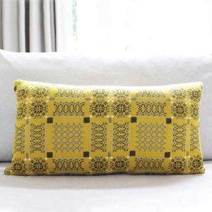 Gorse Yellow Pure Wool Bolster Cushion 