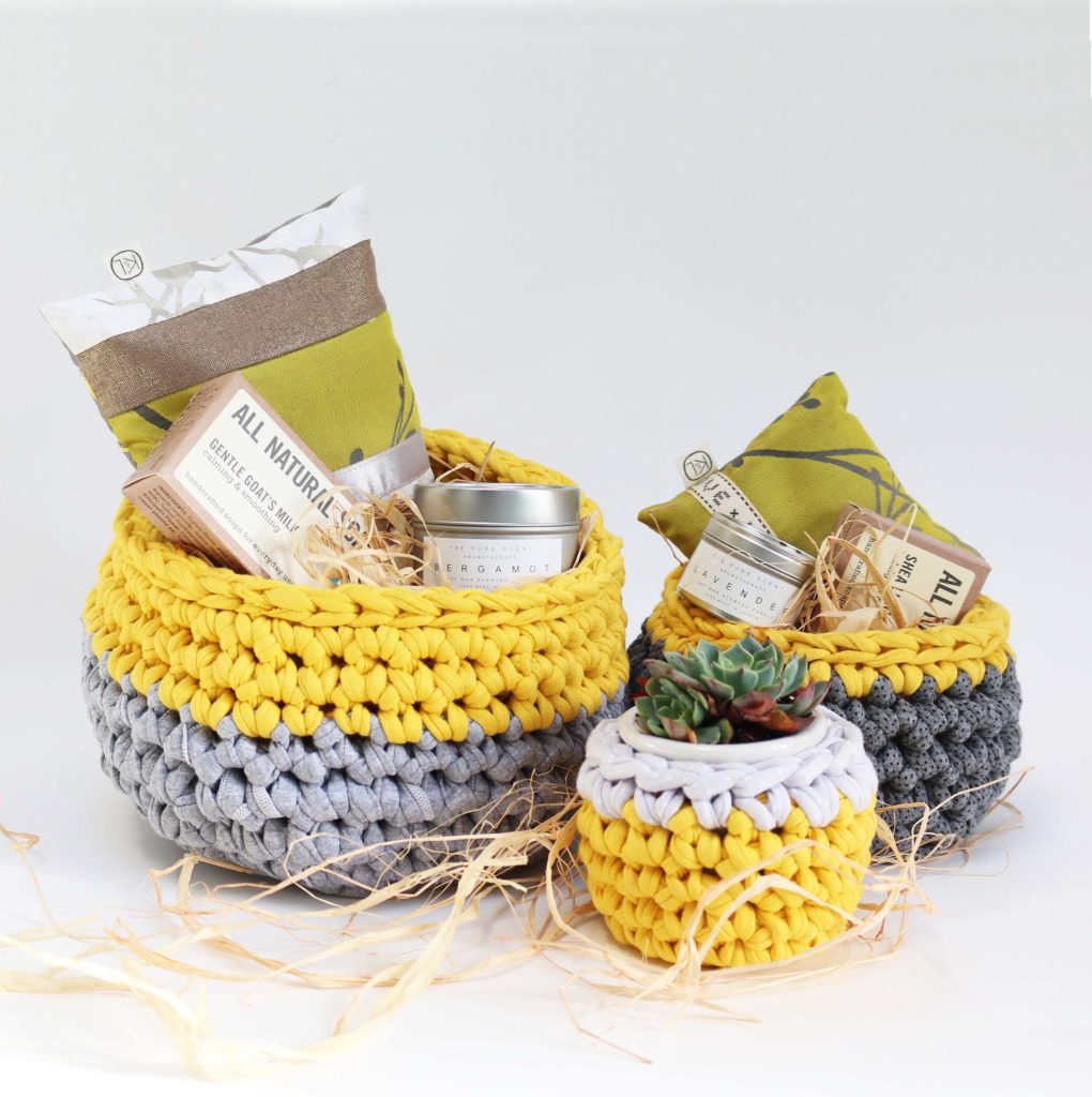 Hand Crocheted Storage Basket