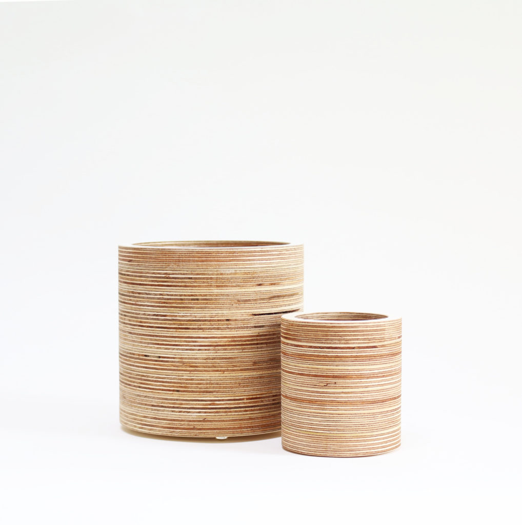 White Birch Ply Storage Pots