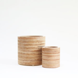 White Birch Ply Storage Pots 