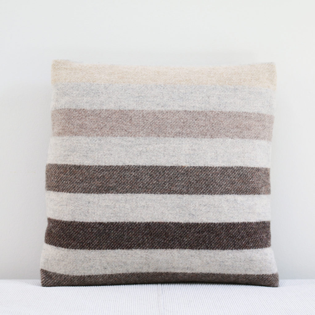 Pure Wool Multi Stripe Cushion