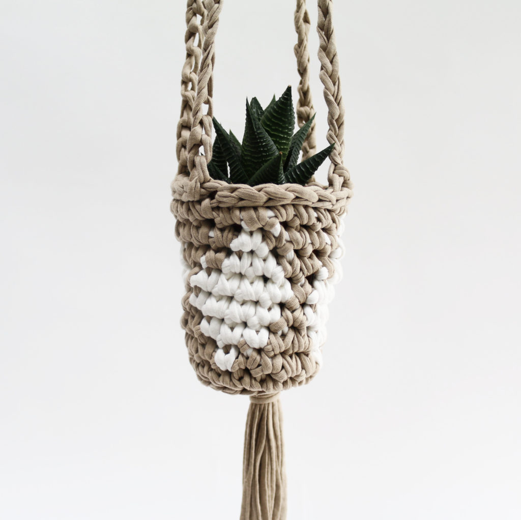 Hand Crocheted Hanging Planter