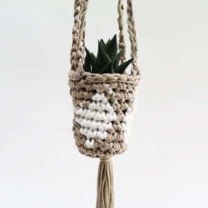 Hand Crocheted Hanging Planter 