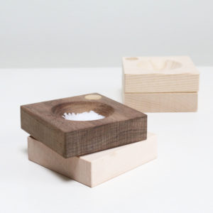 Ash and Walnut Salt and Pepper Box 