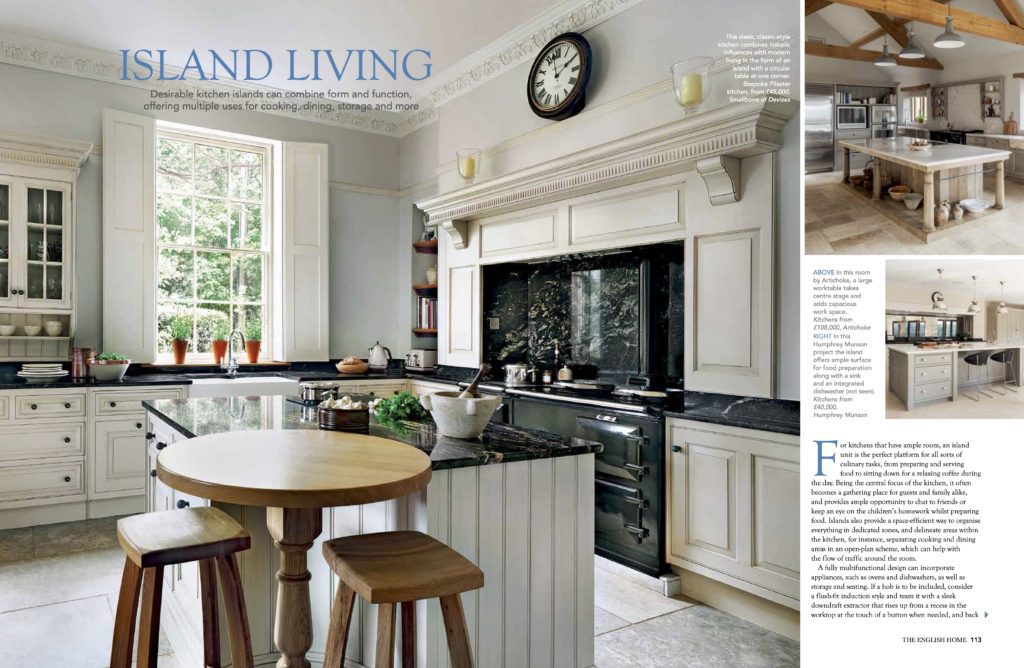 The English Home Kitchen Islands