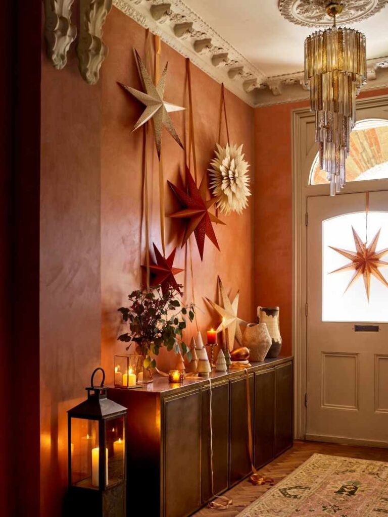 House beautiful Christmas hallway decorations