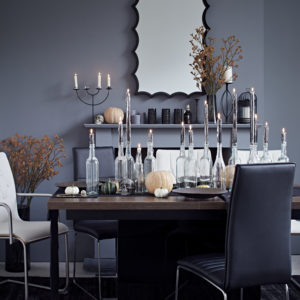 Vieux Dining Table, Hartham & Nova Chairs, Ebony Mirror, Black Shimmer Rug (2) copy 