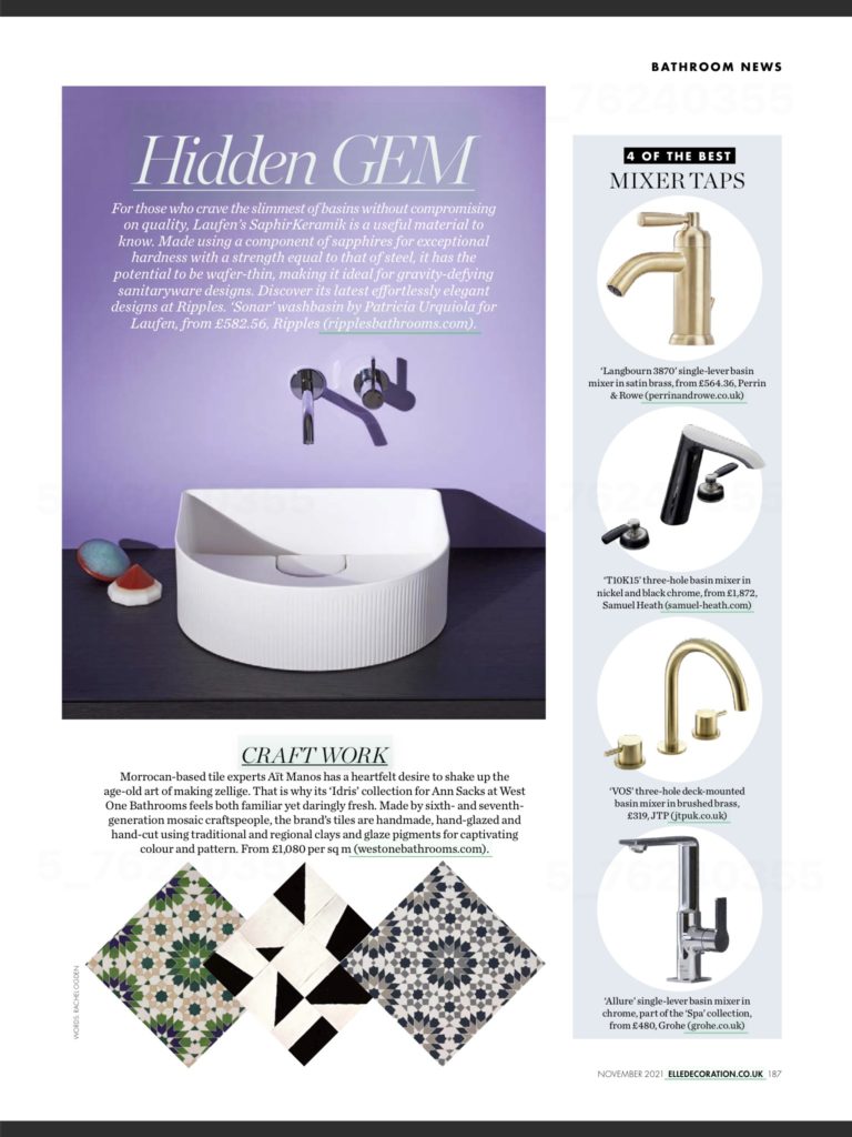 Elle Decoration Nov 21 Bathroom news copy