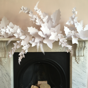 Paper mantle garland for Holkham Hall 