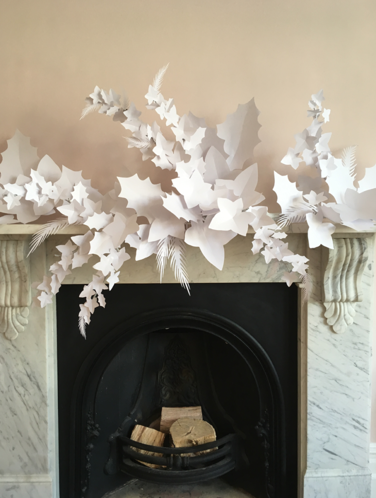 Paper mantle garland for Holkham Hall