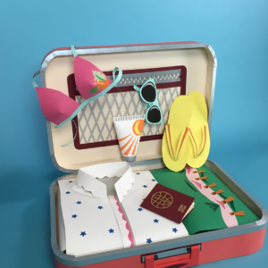 Paper suitcase for Natwest x Cosmo 