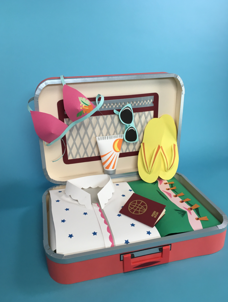 Paper suitcase for Natwest x Cosmo