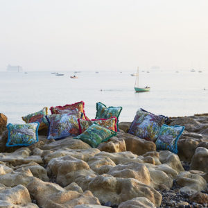 Holly Jolliffe – XV Stripes – homeware PR shoot ‘Seaview’ range 