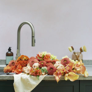 Cut flowers in kitchen sink_Jemma Watts 