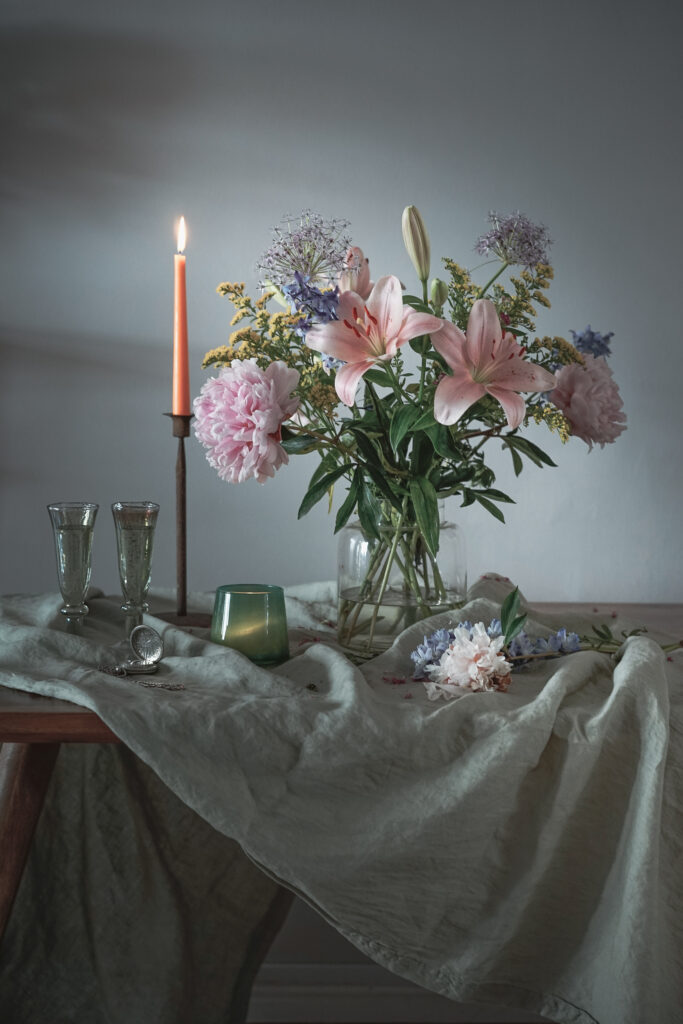 Table and flowers